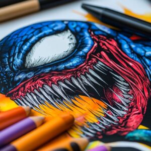 Découvrez l'univers fascinant du coloriage Venom pour les fans de comics