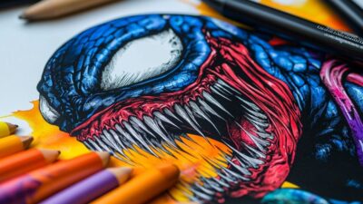 Découvrez l'univers fascinant du coloriage Venom pour les fans de comics