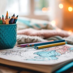 Le coloriage d'une sirène à imprimer en PDF : une activité relaxante pour toute la famille