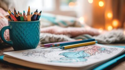 Le coloriage d'une sirène à imprimer en PDF : une activité relaxante pour toute la famille