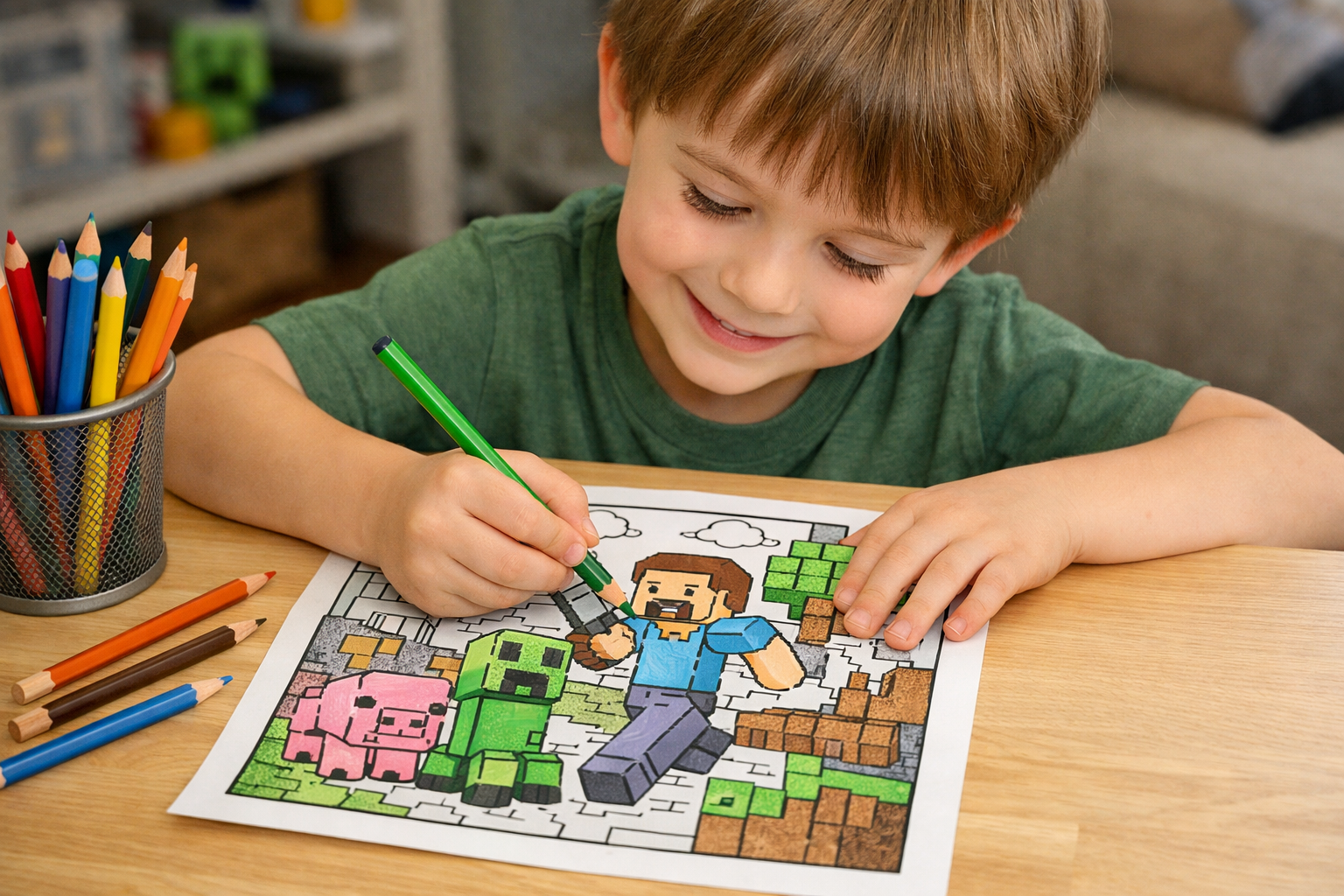 Coloriage Minecraft à imprimer : un moyen amusant d&rsquo;apprendre en s&rsquo;amusant