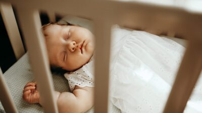 Baby Girl Sleep in Bed