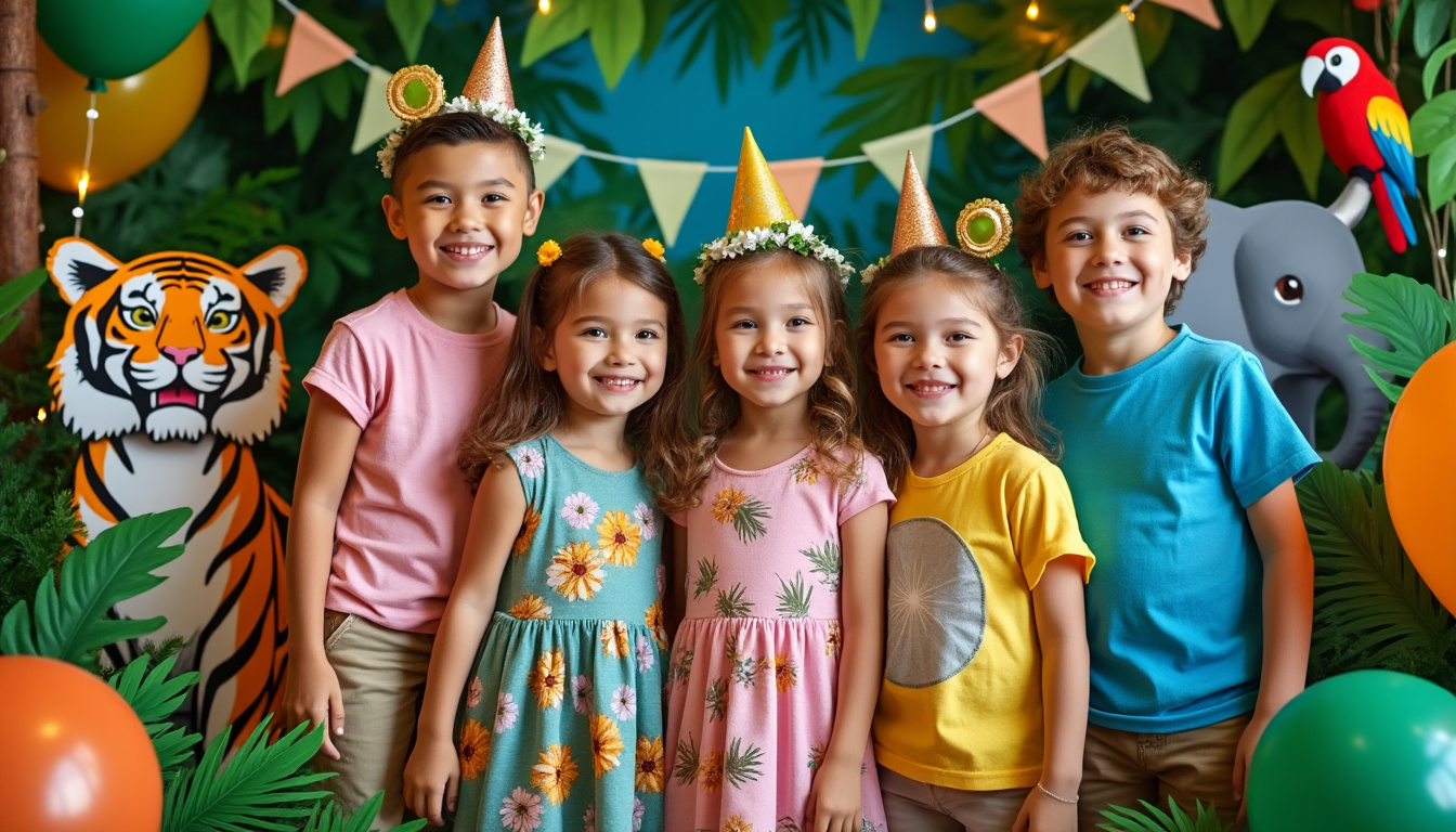 découvrez un photobooth original sur le thème des animaux pour rendre l'anniversaire de votre enfant inoubliable ! créez des souvenirs uniques avec des décors ludiques et amusez les petits comme les grands lors de cette journée spéciale.