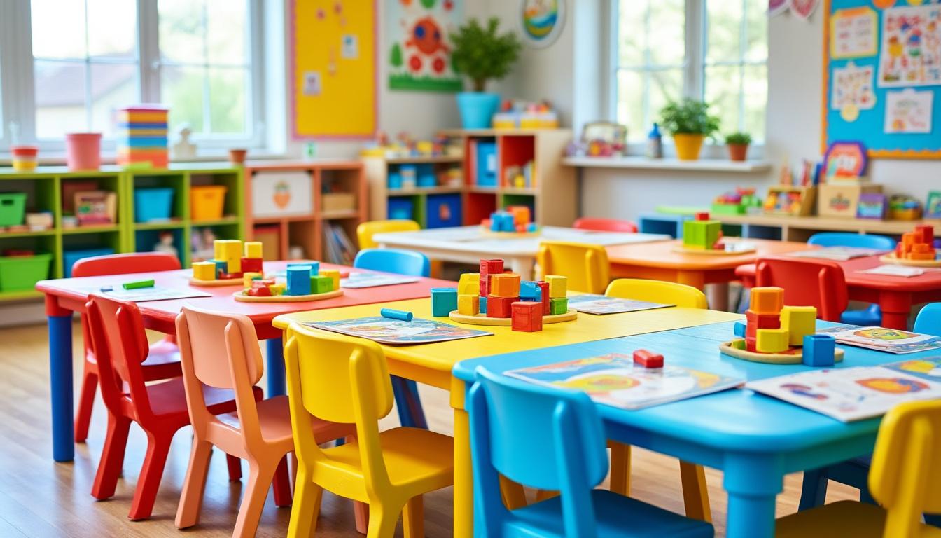 découvrez les avantages d'installer une table colorée pour enfants en crèche ou à l'école : stimulation de la créativité, ambiance conviviale et espace adapté pour l'apprentissage et le jeu.