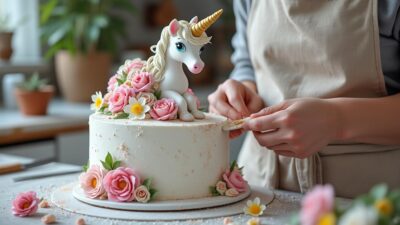 découvrez comment réaliser un gâteau licorne en pâte à sucre magique, idéal pour rendre les anniversaires d'enfant encore plus féeriques et mémorables.