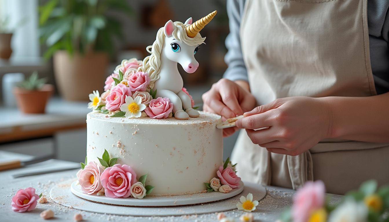 Comment réaliser un gâteau licorne en pâte à sucre magique pour les anniversaires d&rsquo;enfant