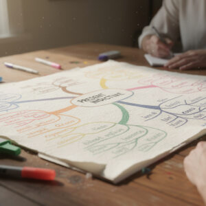 explorez notre carte mentale détaillée du présent de l'indicatif pour maîtriser facilement la conjugaison des verbes en français.