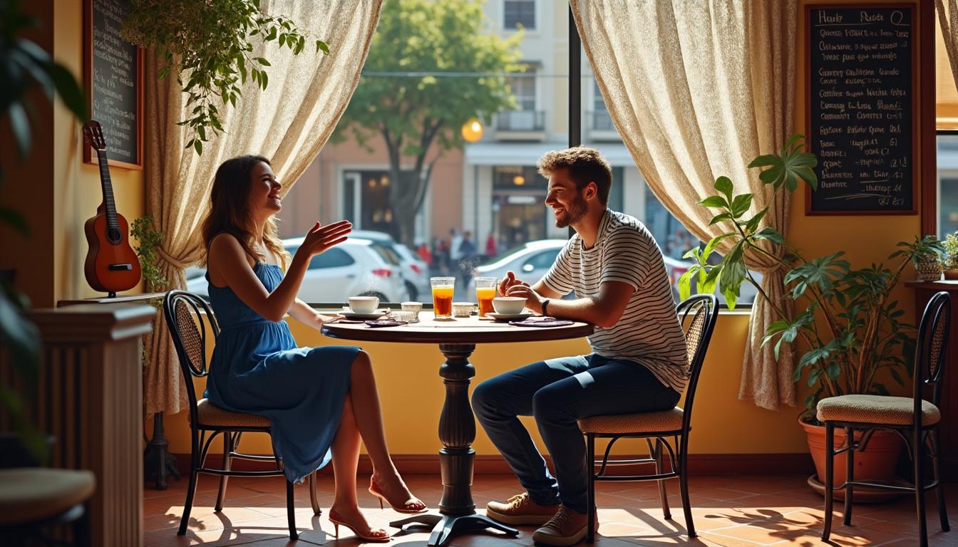 découvrez un exemple de dialogue entre amis pour améliorer votre expression écrite en espagnol, avec des phrases simples et naturelles.