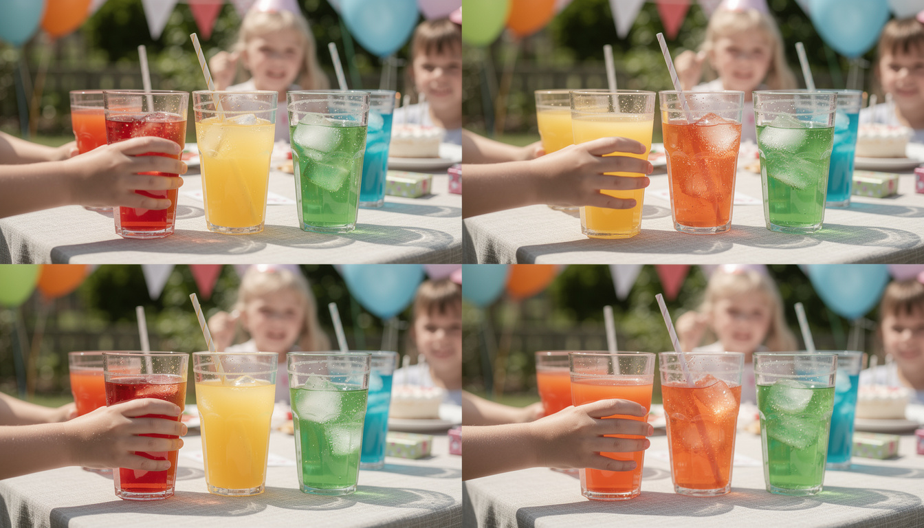Les boissons colorées pour enfants sont indispensables lors des anniversaires d&rsquo;enfants
