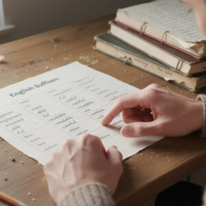 découvrez le tableau des suffixes en anglais, un outil essentiel pour faciliter l'apprentissage et enrichir votre vocabulaire.