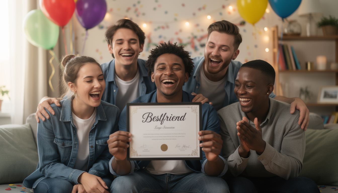 découvrez pourquoi chaque ami mérite un diplôme du meilleur copain pour célébrer leur soutien, leur fidélité et les moments inoubliables partagés ensemble.