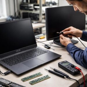 découvrez comment diagnostiquer un écran noir sur un ordinateur asus en testant l'écran externe, la ram et le chargeur pour identifier et résoudre rapidement le problème.