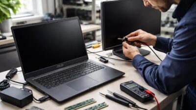 découvrez comment diagnostiquer un écran noir sur un ordinateur asus en testant l'écran externe, la ram et le chargeur pour identifier et résoudre rapidement le problème.