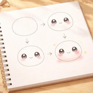 découvrez notre guide facile pour apprendre à dessiner un petit motif kawaii mignon et adorable, parfait pour débutants et amateurs de dessins charmants.