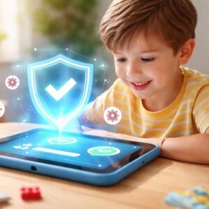 téléchargez un antivirus fiable pour la tablette de votre enfant et protégez-le des menaces en ligne en évitant les faux antivirus.