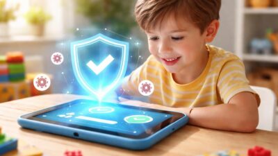 téléchargez un antivirus fiable pour la tablette de votre enfant et protégez-le des menaces en ligne en évitant les faux antivirus.