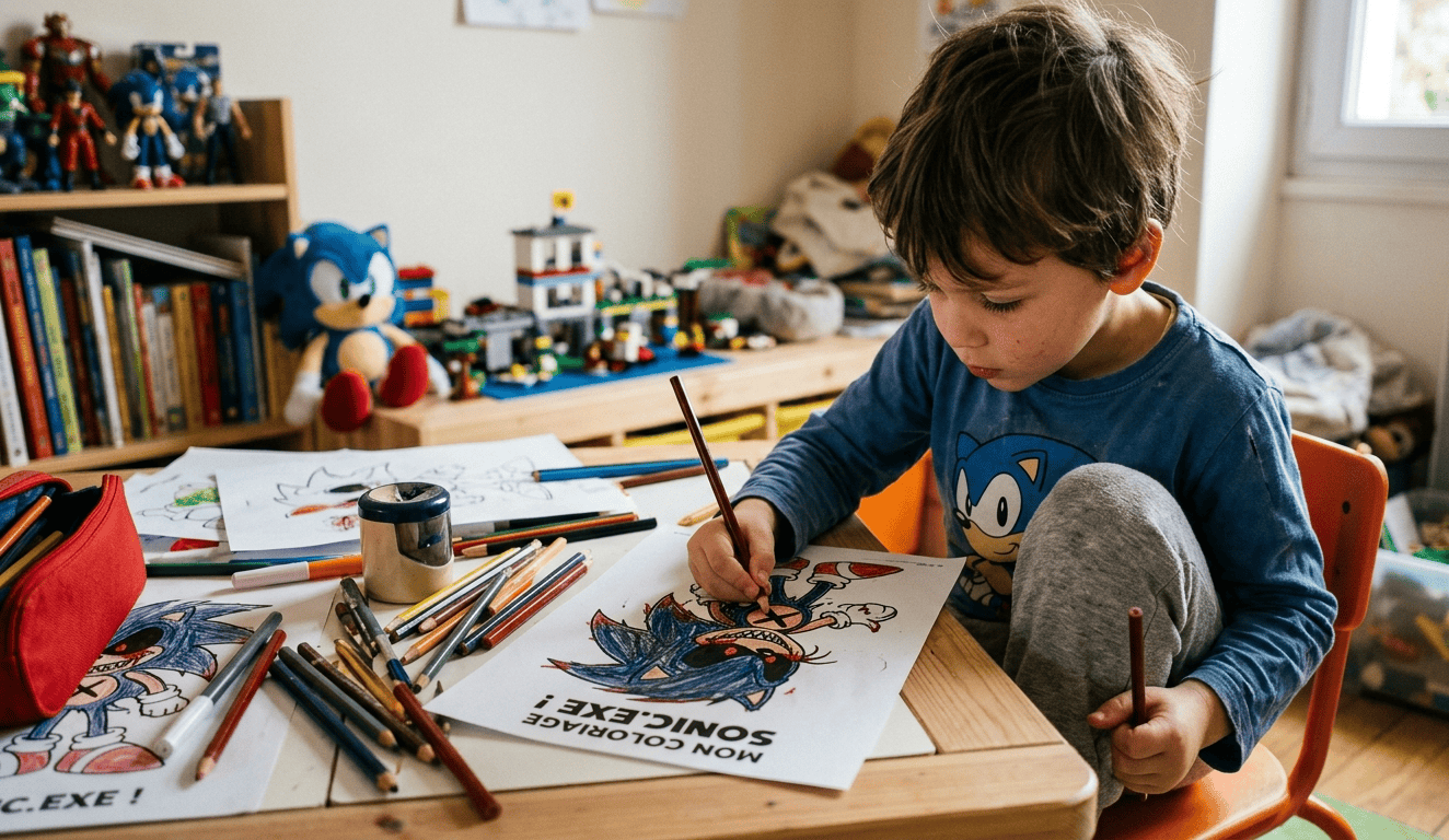 Un guide complet pour le coloriage de Sonic exe à imprimer gratuitement
