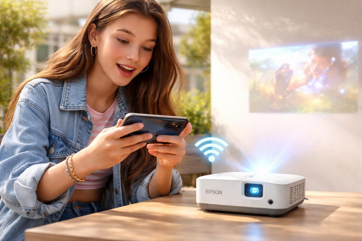 Epson portable : Wi-Fi et mirroring pour smartphones d’ados