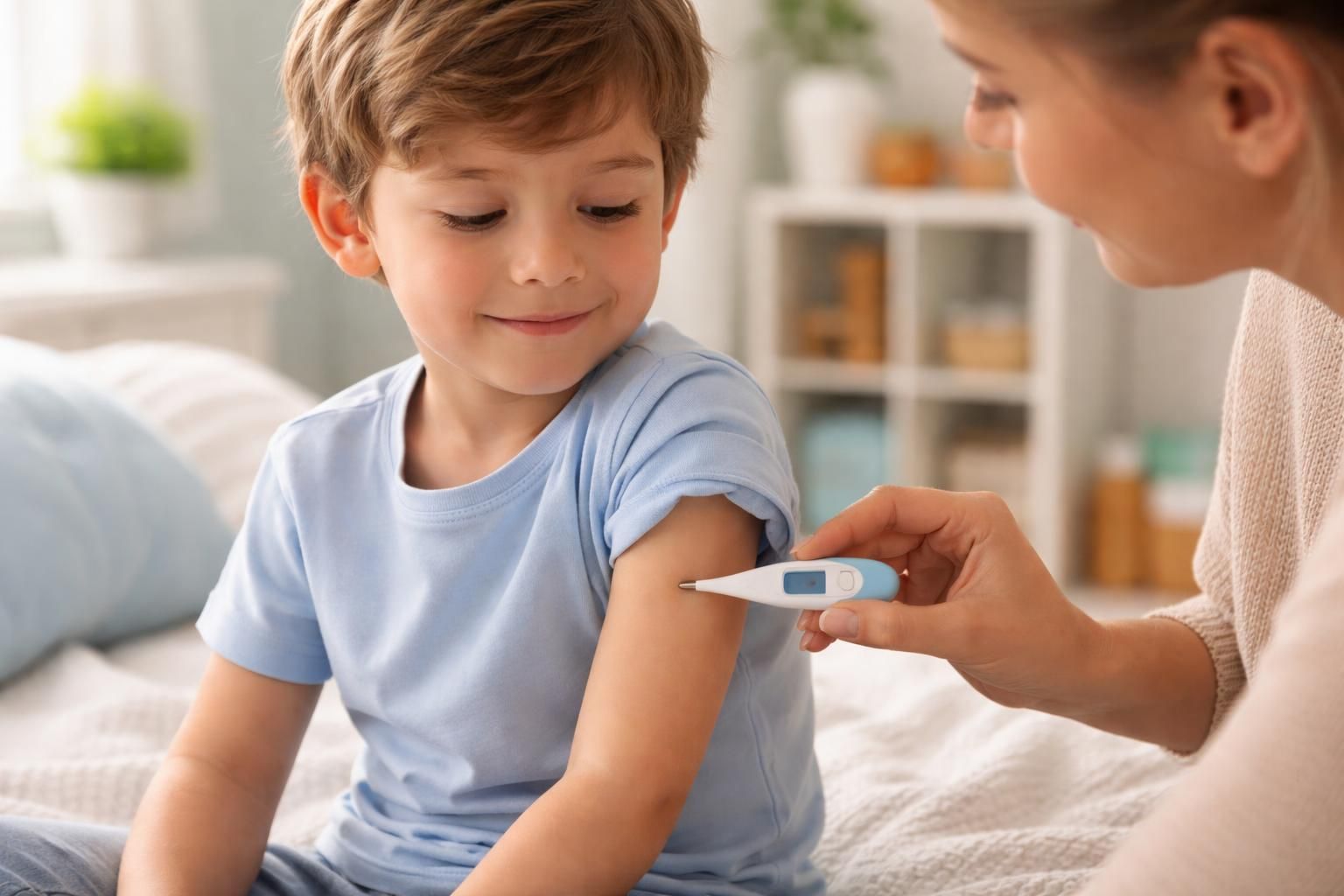 Guide pratique pour mesurer la température sous le bras d&rsquo;un enfant