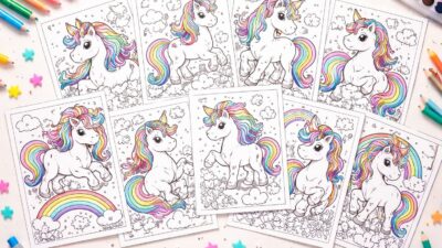 découvrez notre sélection des 10 meilleurs coloriages de licornes arc-en-ciel à imprimer gratuitement pour amuser et émerveiller vos enfants.