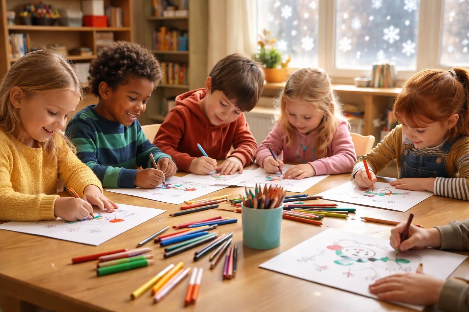 Les bienfaits du coloriage de bonhommes de neige sur le développement des enfants