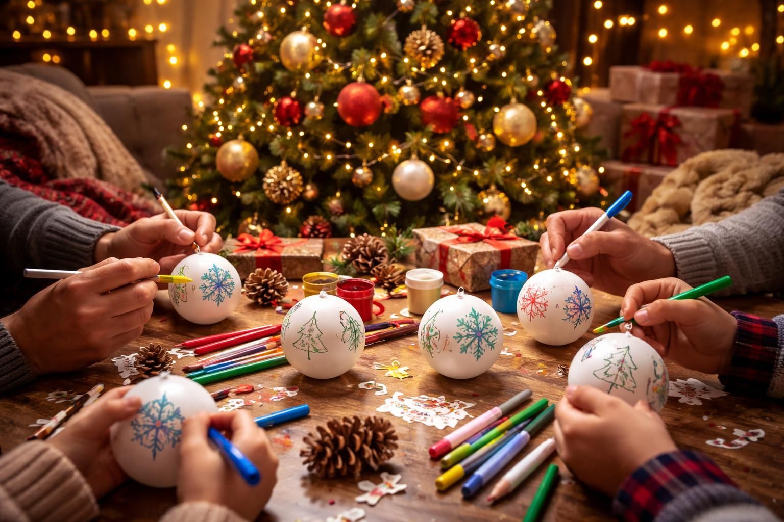 Préparez un Noël inoubliable avec des boules de Noël à colorier personnalisées